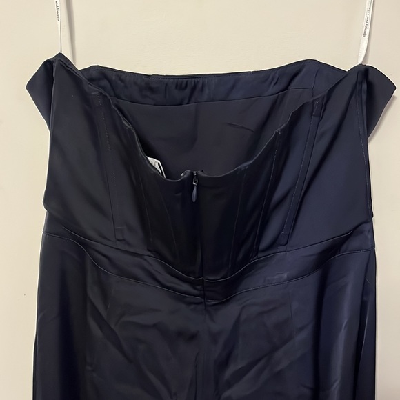 Navy blue Strapless jumpsuit - Picture 3 of 3